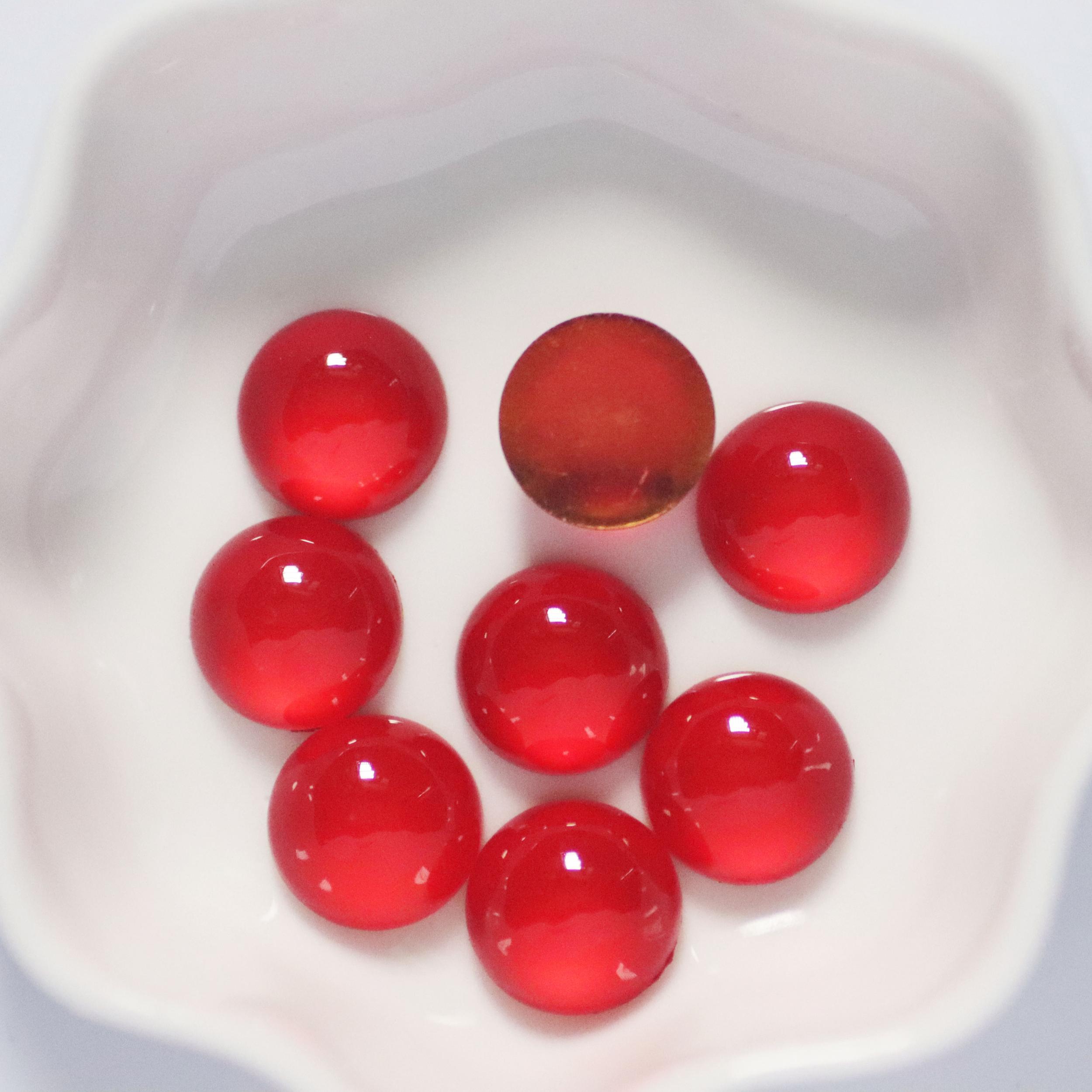 40Pcs Multicolor Round Resin Cat's Eye Gems for Crafts